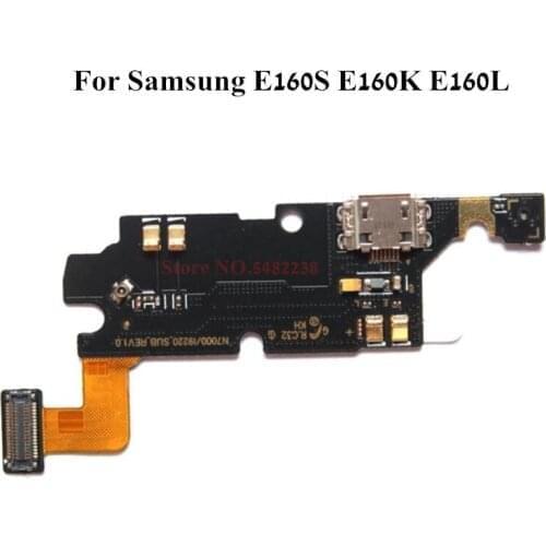 Original USB Charging Dock Port Flex cable For Samsung E160S E160K E160L Charger plug board With Microphone parts