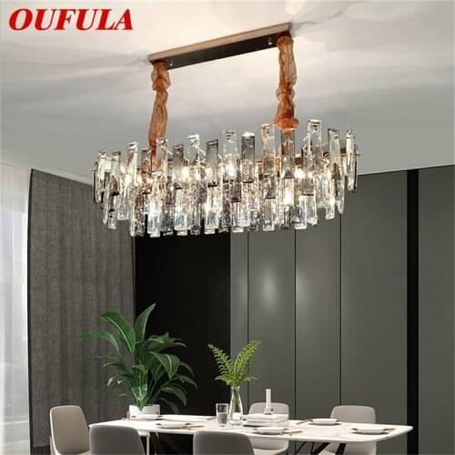 OUFULA Pendant Light Postmodern Luxury Round LED Lamp Fixture For Home Decoration Living Room