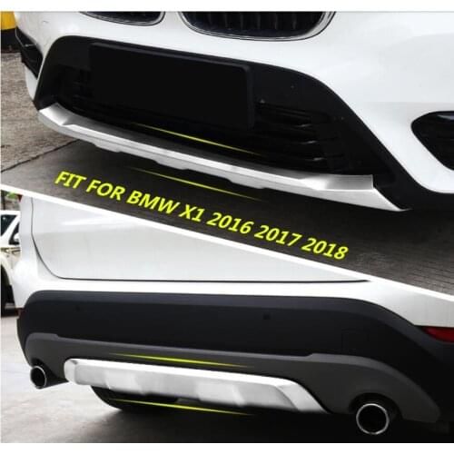 Stainless steel Front + Rear Bumper Protector Guard Skid Plate Fit For BMW X1 F48 2016 2017 2018