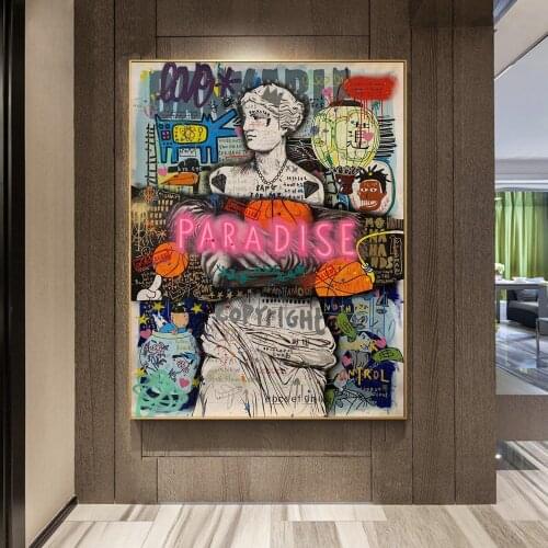 Posters and Prints on the Wall Canvas Portrait Venus Painting Graffiti Art the Famous Artwork Picture for Living Room Home Decor