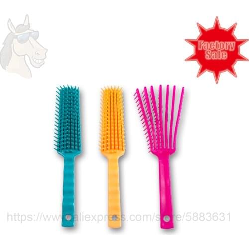 42 3030 Plastic detangler braiding comb with split unique comb 22.5*3.5cm economic comb for horse cleaning factory direct sale