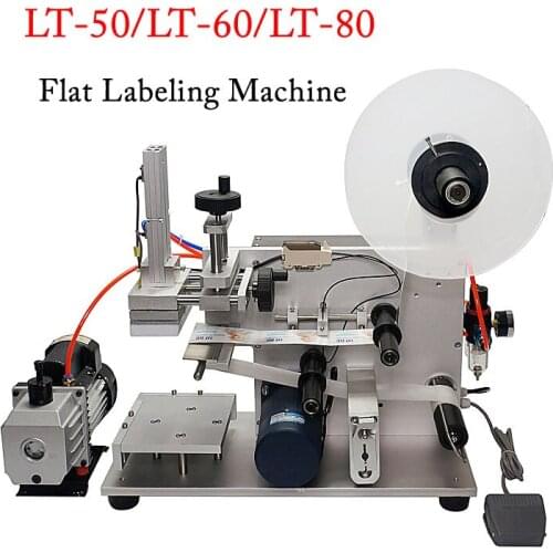 Semi Automatic Pneumatic Flat Round Plastic Bottle Labeling Machine Drugs Bottle Sticker Medicine Bottle Labeling Equipment
