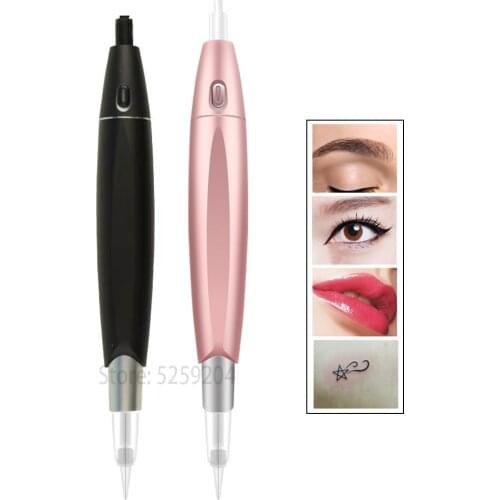 Pro Embroidery Eyebrow Lip Tattoo Machine Pen Rotary for MTS Semi-permanent Makeup Microblading Liner Shader Digital Machine Set