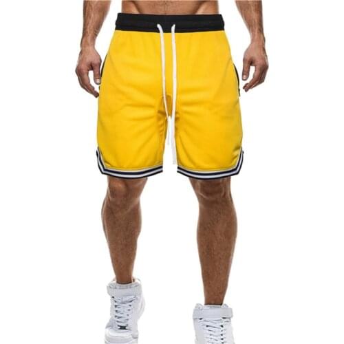 Plus Size Casual Sports Shorts Men Striped Basketball Shorts Running Casual Shorts Summer Drawstring Sports Pants Beach Shorts