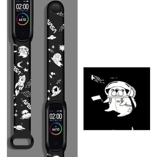 For mi band 5 3 4 bracelet Silicone Printing Cartoon Graffiti style Strap xiaomi my band belt 5 6 sports Watchband Replacement