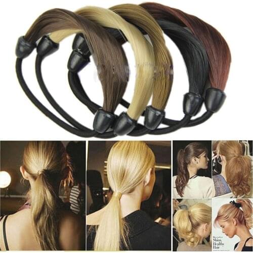 1pcs Synthetic Hair Ponytail Holders Plaits Stretch Rubber Band Braid Hair Ring Rope Hair Styling Accessories