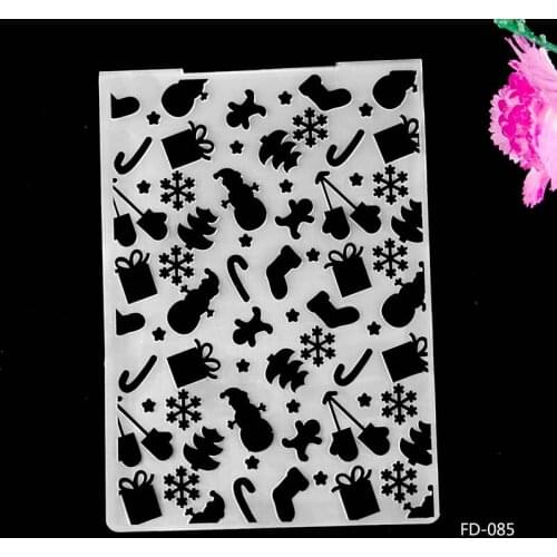 DABOXIBO The Christmas Snowflake Element DIY Paper Cutting Dies Scrapbooking Plastic Embossing Folder Size 10.5*15cm