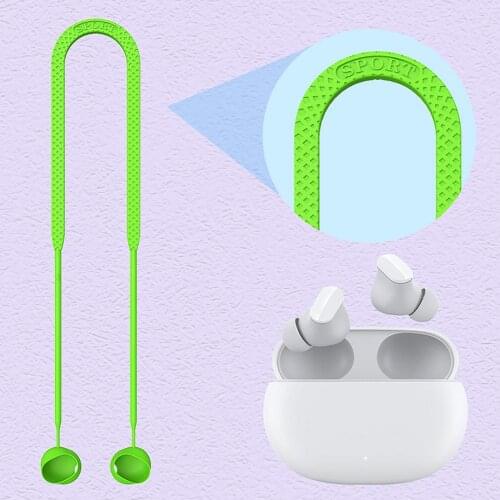 Silicone Wireless Earphone Neck Strap Rope Anti-Lost Silicone Lanyard Stu-dio Buds Sports Earphone Strap For Bluetooth Earphones