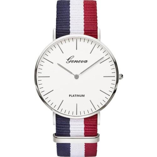 Modern Fashion Quartz Watch Mens And Womens Reloj Mujer Relojes Cloth Band Casual Clock Drop Shipping Montre Femme