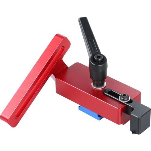 45 Chute Aluminum alloy T-tracks Woodworking Miter Track Stop Chute Stopper for Woodworking Workbench