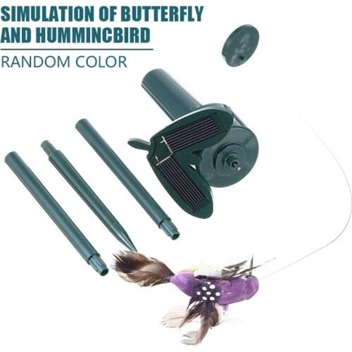 Garden Decoration Solar Powered Dancing Fluttering Butterflies Flying Humming Bird Garden Yard Outdoor Home Decoration
