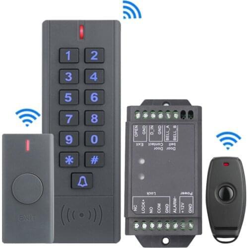 Waterproof Wireless Door Lock Remote Control Access Control Card Keypad Reader RFID EM 125Khz Control Access Wireless Control