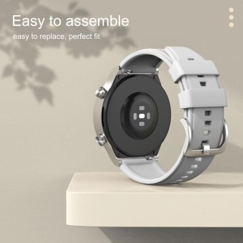 Sweatproof Watch Belt Soft Easy to Assemble Silicone Watch band Waterproof Perfect Fitment Watch Strap for Huawei Watch GT2 PRO