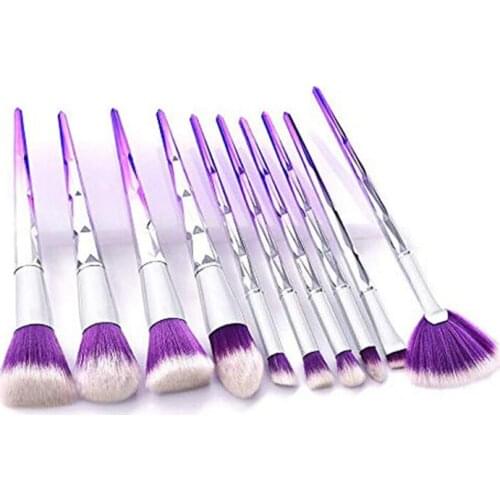 Waylike Makeup Brush Diamond Series 10 Piece Makeup Set Foundation Brush Brush Makeup Tool Set