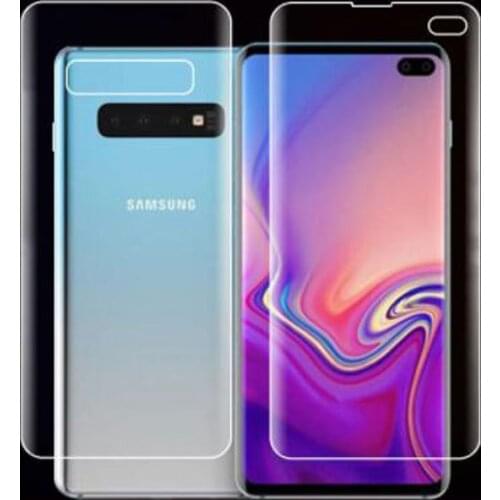 3D TPU Full Coverage Front Back Rear Clear Film for Samsung Galaxy S10 Plus S10E Screen Protector Protective Cover (NOT GLASS)