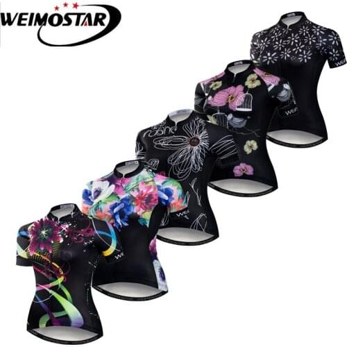 Weimostar Maillot Ciclismo Womens MTB Cycling Jersey Black 2018 Pro Team Bike Jersey Shirt Bicycle Cycling Clothing Bike Wear