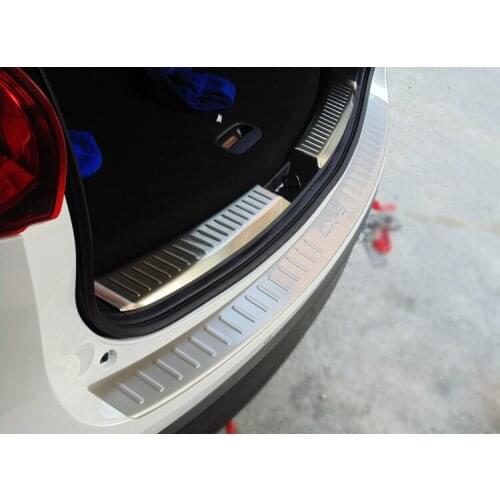 RKAC Stainless Steel Accessories Rear Bumper Protector Sill plate cover For Mazda CX5 CX-5 2015 2016 Car Styling stickers