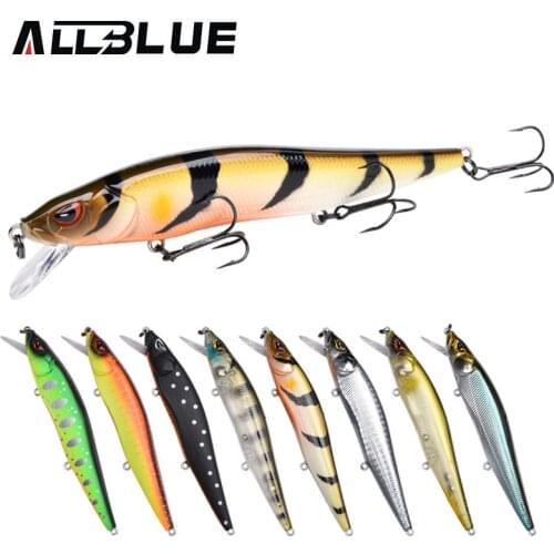 ALLBLUE Professional Slow Floating Minnow Fishing Lure MIHAWK 110SF 14.1g 110mm 0.8-1.2m Hard bait Bass Pike Wobbler Pesca