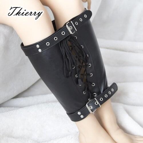 Thierry Erotic pu Leather Leg Binders arm Binder restraint fetish armbinders adult game for couple and roleplay sex toys