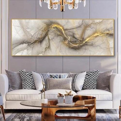 Large diy Diamond Painting Modern art, Abstract Grey Golden Cloud diamond mosaic full drill diamond embroidery A703