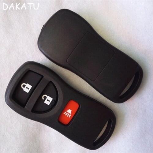 DAKATU 3 Button Remote Car Key Case shell for Nissan Livina Tiida Remote Transmitter Shell Replacement