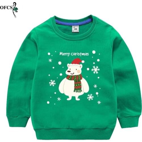 Childrens Sweater Pullover O-Neck Long Sleeve Sports Shirt Cartoon Teenagers Autumn New child Christmas Gift Clothes 2-12 Years
