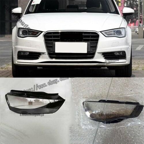For Audi A3 2013-2015 2pc Left and Right Front Kit Cover Lens Headlights + Glue Car modification accessories