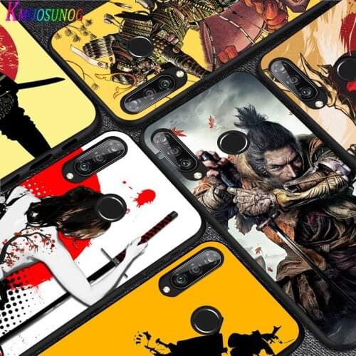 For Huawei P40 P30 P20 Pro Lite E Plus 5G Bright Black Phone Case Anime Samurai ninja For Huawei P10 P9 P8 Lite Cover