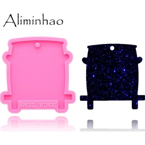 DY0139 Shiny drum Silicone Molds For DIY key ring epoxy resin Mold Craft custom keychain