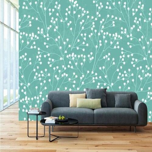 Custom Photo Wallpaper 3D Wall Murals Simple Elegant Wall Stickers Hand-painted White Flower Beauty Wallpaper for Walls 3D Mural