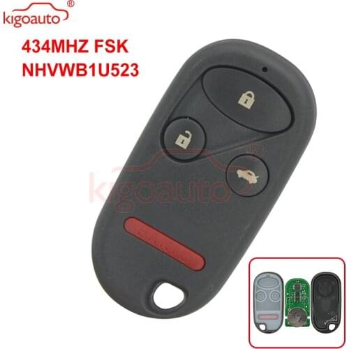 Kigoauto NHVWB1U523 NHVWB1U521 434Mhz FSK for Honda Civic EX Pilot 2003 2004 New Replacement Keyless Entry car Remote Key Fob