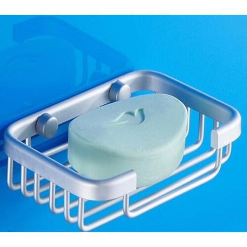 Soap Dishes Box Wall Shower Soap Tray Holder Bathroom Shower Soap Storage Box Aluminum Alloy Box Tray Wall Shelf