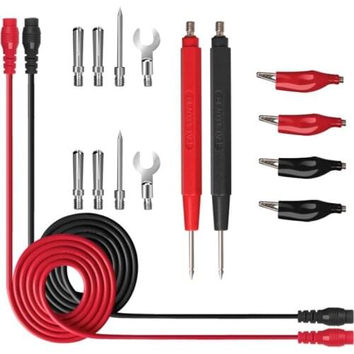 Best 16Pcs Multimeter Test Probe Test Leads Kit Replace Test Wires Probes for Digital Multimeter Crocodile Clips U Type Probe
