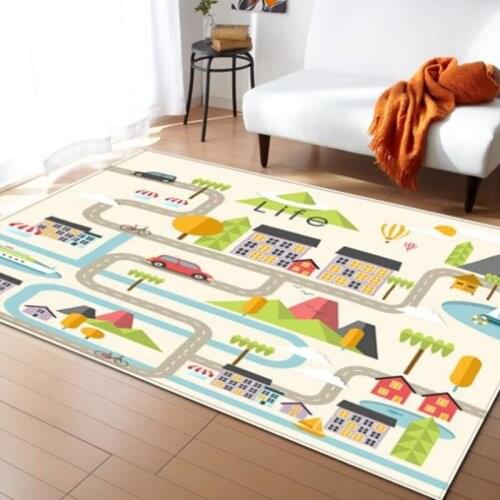 Maze Cartoon car Print Round Carpets For Kids living room Game Rug For Children bedroom Crawl mat Yoga Mat basket play pad mat