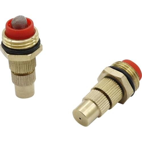 Brass Misting Nozzle Adjustable Gardening Irrigation Sprinklers 1/2" Thread Sprayer with filter 1 Pc