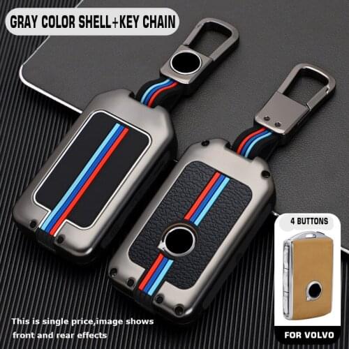 Metal Car Key Cover For Volvo XC40 XC60 S90 XC90 V90 T5 T6 T8 Auto Key Protect keychain Car Key Case Car Key Holder For Car