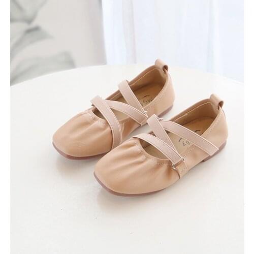 Fashion Children Toddler Infant Kids Baby Girls Solid Colors PU Leather Soft Non-slip Dancing Stage Party Princess Flat Shoes#g4