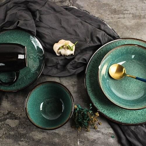 European light luxury ceramic tableware set creative salad bubble noodle bowl household noodle bowl simple ceramic bowl