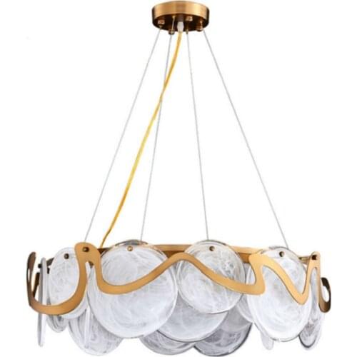 Nordic Light Luxury Electroplating Iron Art Pendant Lights Living Room Decoration Bedroom Hanging Lamp Kitchen LED Lighting