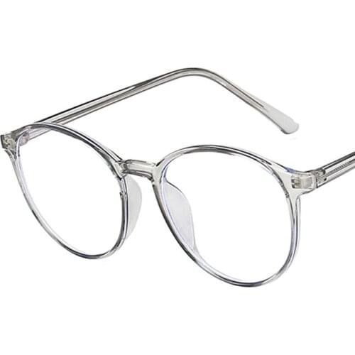 TR90 Unisex Blue Light Blocking Spectacles Anti Eyestrain Decorative Glasses Vintage Round Computer Radiation Protection Eyewear