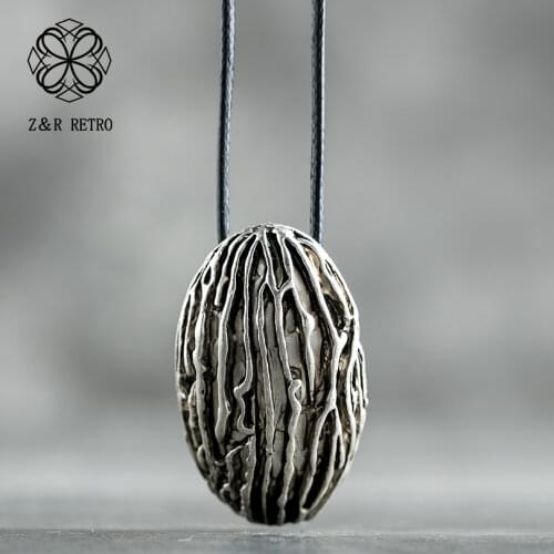 Peach Kernel Pendant Necklaces For Women Fashion Long Necklace for Women Zinc Alloy Rope Chain Necklace Female Vintage Jewelry