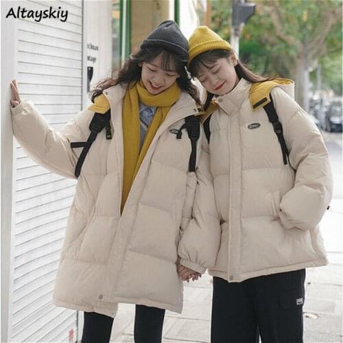 Parkas Women Warm Winter Students All-match Korean Style Sweet Thickening Outerwear Casual Simple Harajuku Harajuku Mujer Hiver