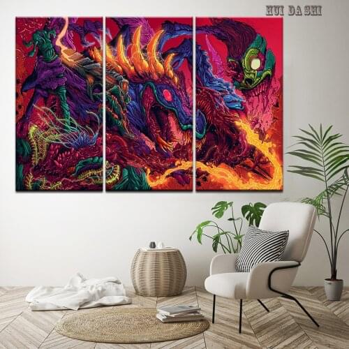 3 piece frame canvas art hyper beast posters and prints canvas painting wall art pictures for living room modular decor artwork