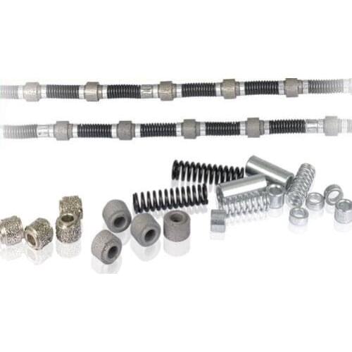 Spring Diamond Wire Saw for Marble Travertine Quarry Cutting Beads Pearl Spring Accessories Steel Cable