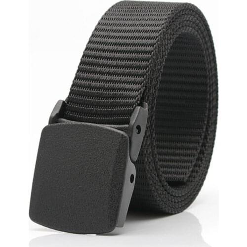 Belts Men Fashion Men Adjustable Solid Color Buckle Pants Outdoor Waist Belt Waistband Apparel Accessories 2021