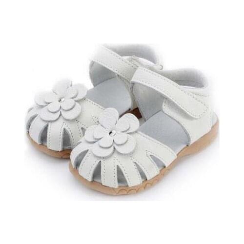 Girls Sandals 2018 Summer Leather Childrens Sandals Girls Flower Shoes Anti-slip Girls Princess Shoes