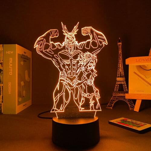 Led Panel Lights Anime Lamp My Hero Academia Denki Kaminari Holiday Lighting Valentines Day Gift For Boyfriend Led Lamp