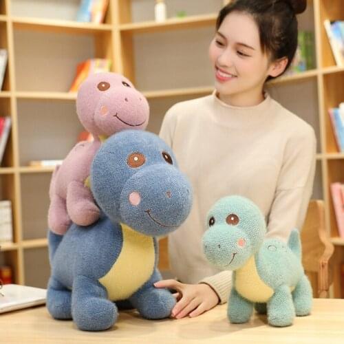 30/40/50cm 3 Colors Funny Dinosaur Plush Toy Soft Cartoon Animal Stuffed Doll Room Party Decor Girls Kid Birthday Christmas Gift