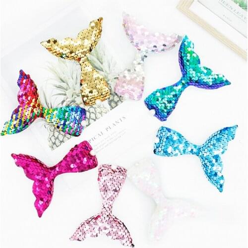 1PCS New Hairpin Accessories Cute Children Cartoon Fishtail Flip Sequin Pin Hairpin Fashion Girl Headband Hair Accessories