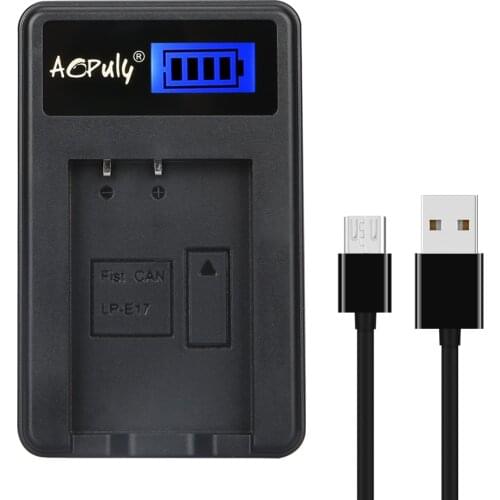 AOPULY LP-E17 LPE17 LP E17 LCD Display USB Battery Charger for Canon X8i Rebel T6i M3 EOS 760D Kiss 8000D Rebel T6s 750D Camera